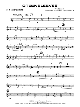 Greensleeves: B-flat Tenor Saxophone