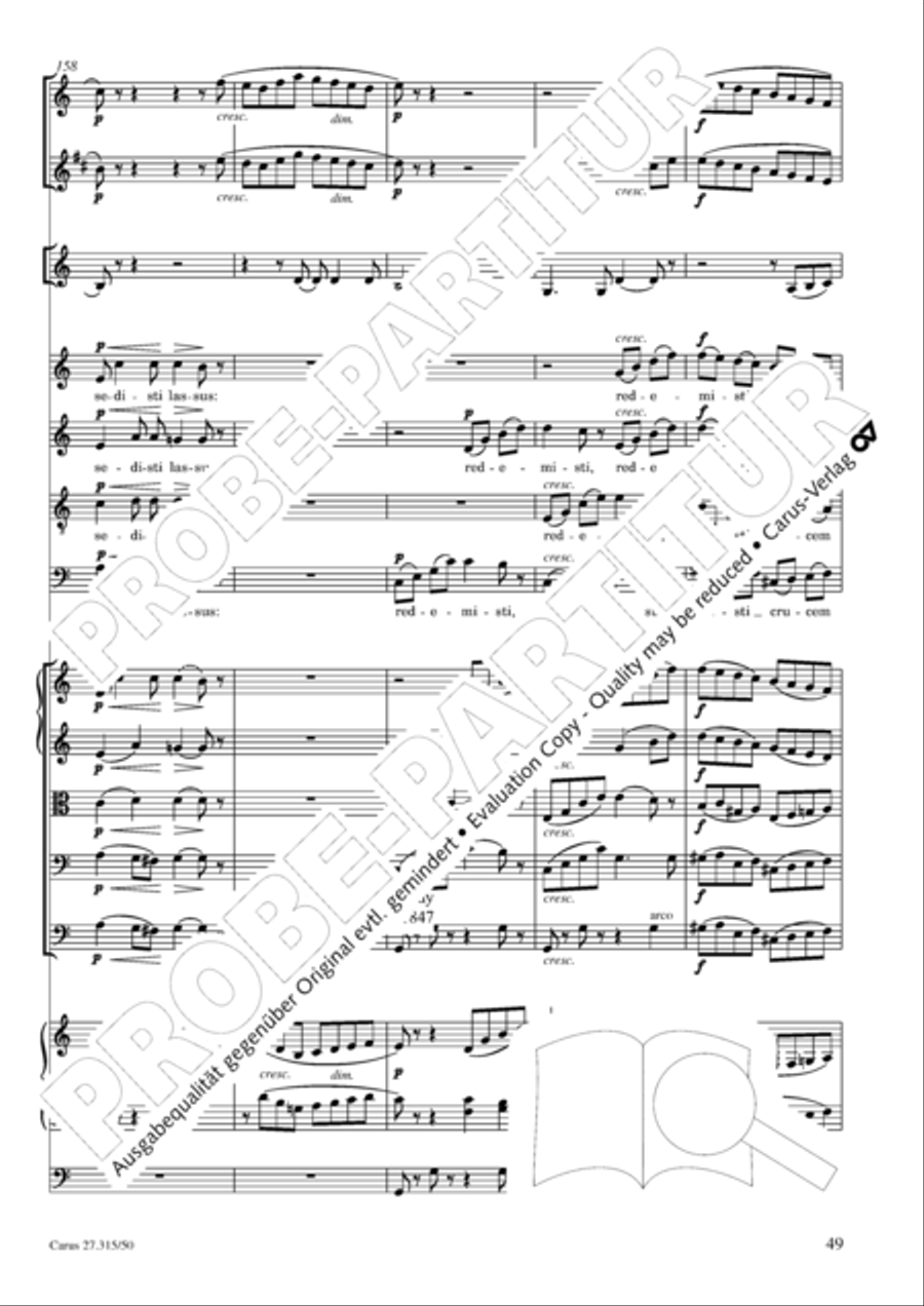 Requiem in C major 4-Part scores gallery preview page 52