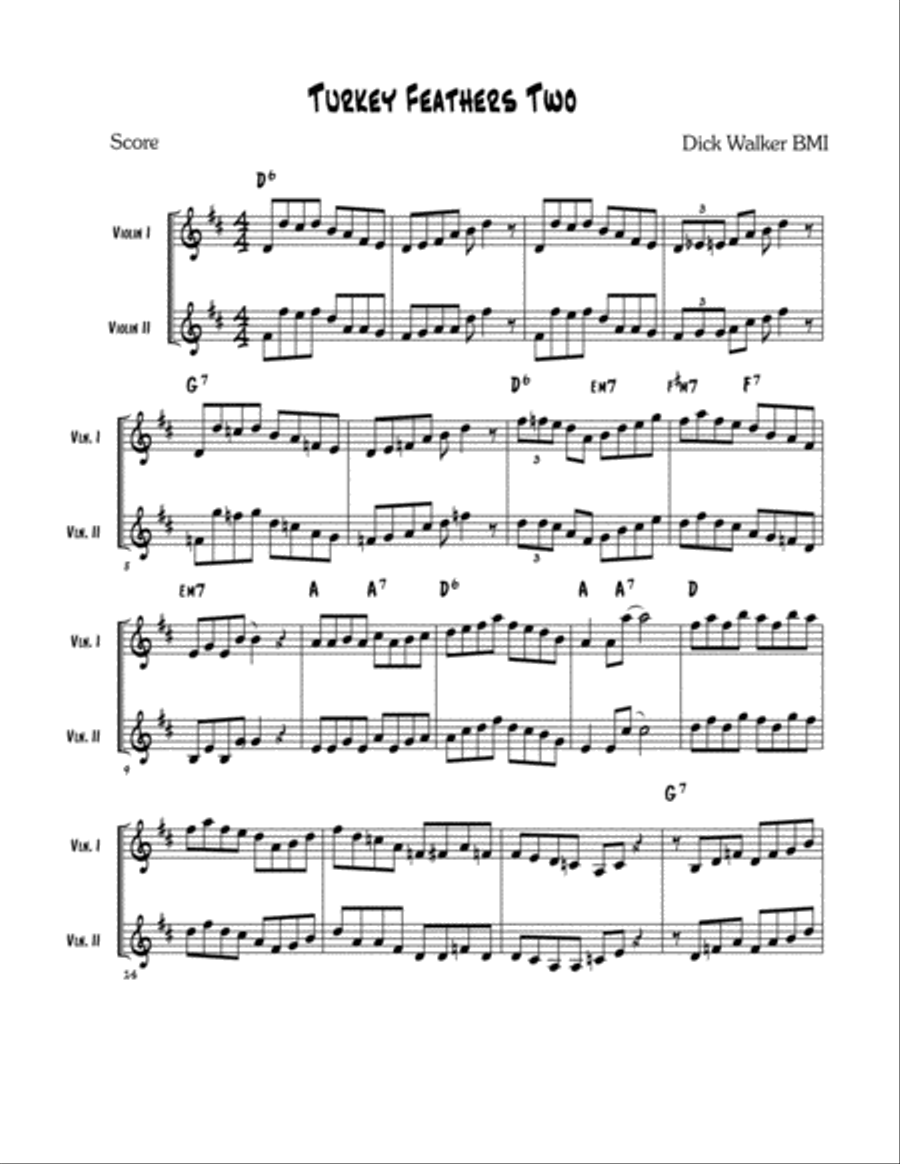 The Turkey Tunes: A humorous collection of nine tunes celebrating the Texas Turkey Set of Parts scores gallery preview page 6