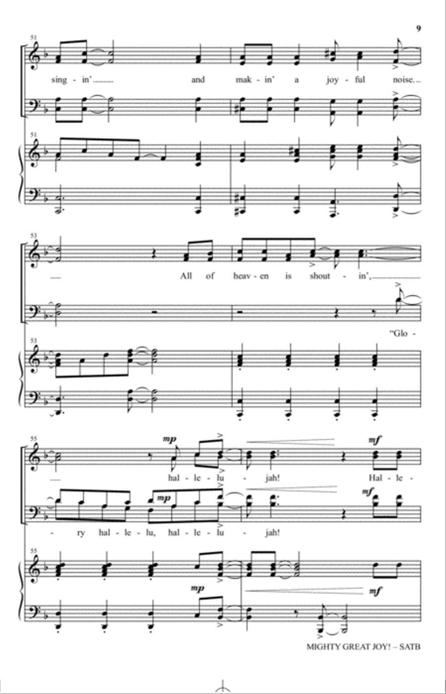 Mighty Great Joy! (arr. Patti Drennan) 4-Part scores gallery preview page 8