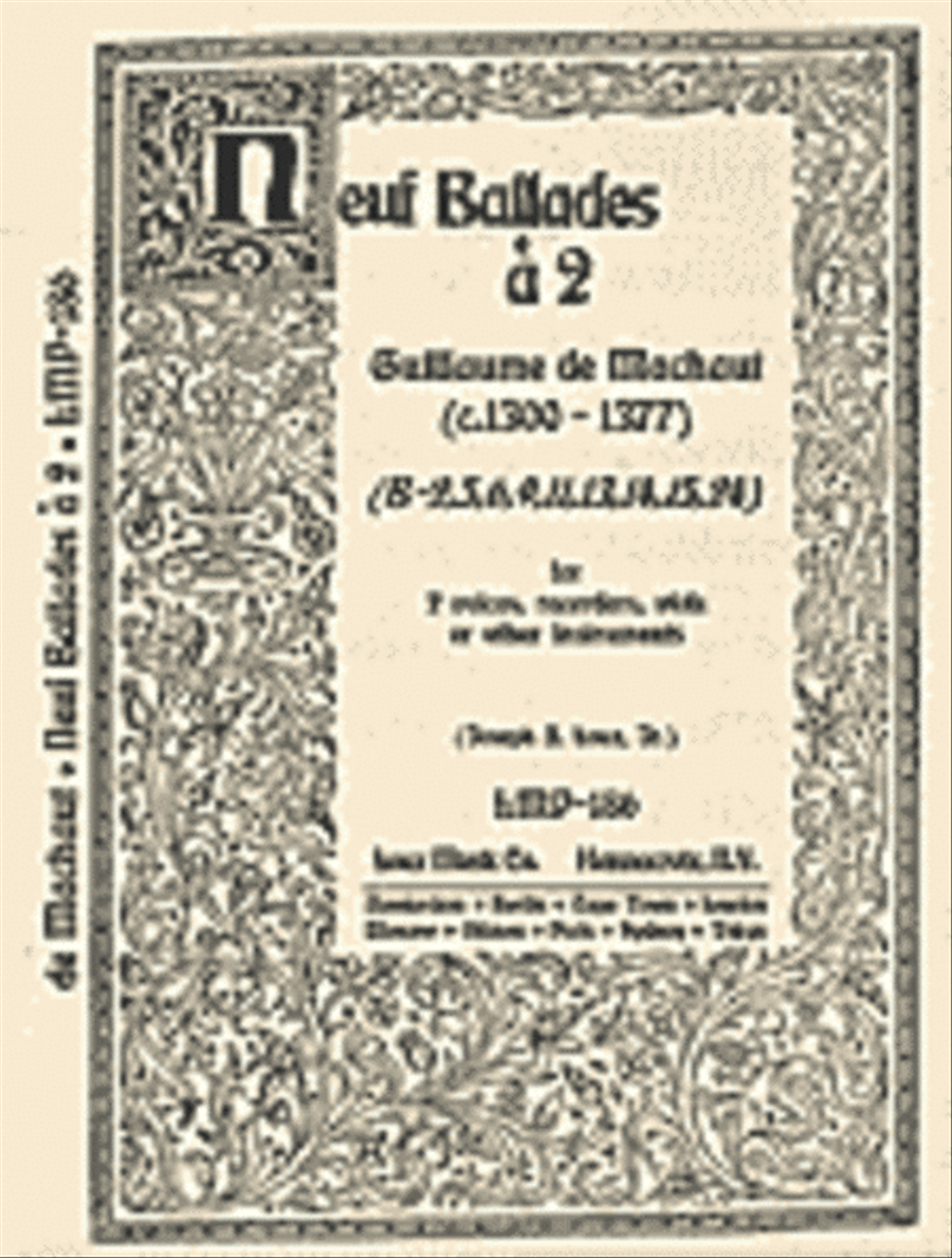 Neuf Ballades a 2 (B-2,5,6,9,11,13,14,15,24) Vocal Duet scores gallery preview page 1