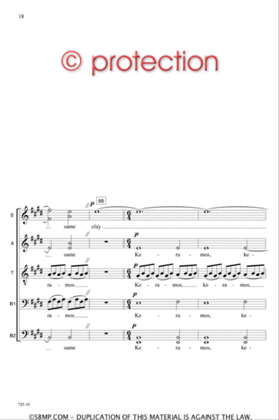 Keramos - SATB divisi Octavo image number null