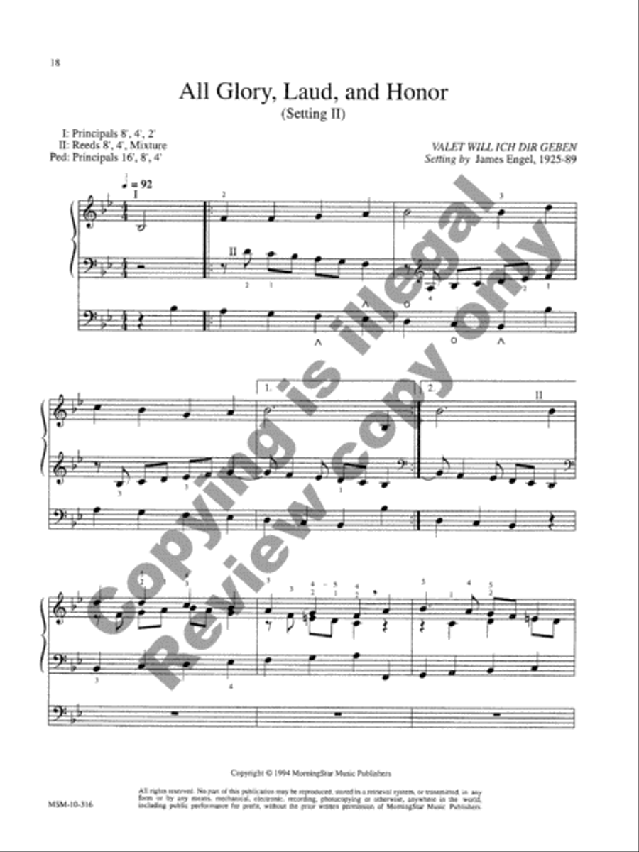 Nine Easy Chorale Preludes for Lent Organ scores gallery preview page 11