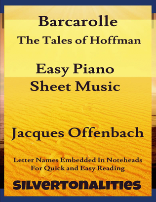 Barcarolle Tales of Hoffman Easy Piano Sheet Music
