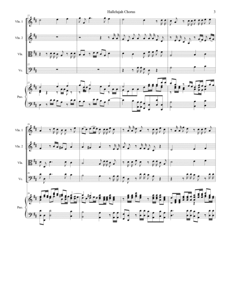 Hallelujah Chorus (String Quartet and Piano) image number null