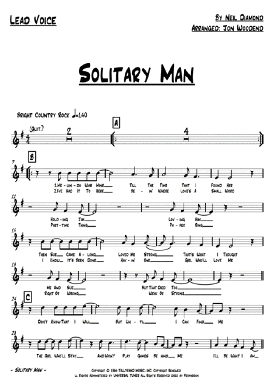 Solitary Man Large Ensemble scores gallery preview page 2