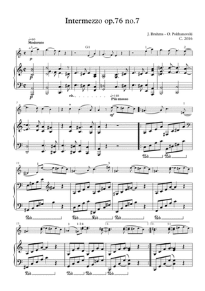 Book cover for Brahms Intermezzo in A-minor for violin and piano