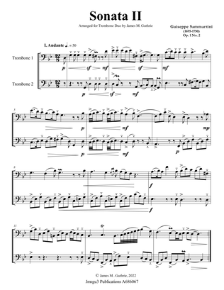 Sammartini: Sonata Op. 1 No. 2 for Trombone Duo