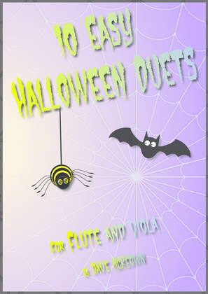 Book cover for 10 Easy Halloween Duets for Flute and Viola