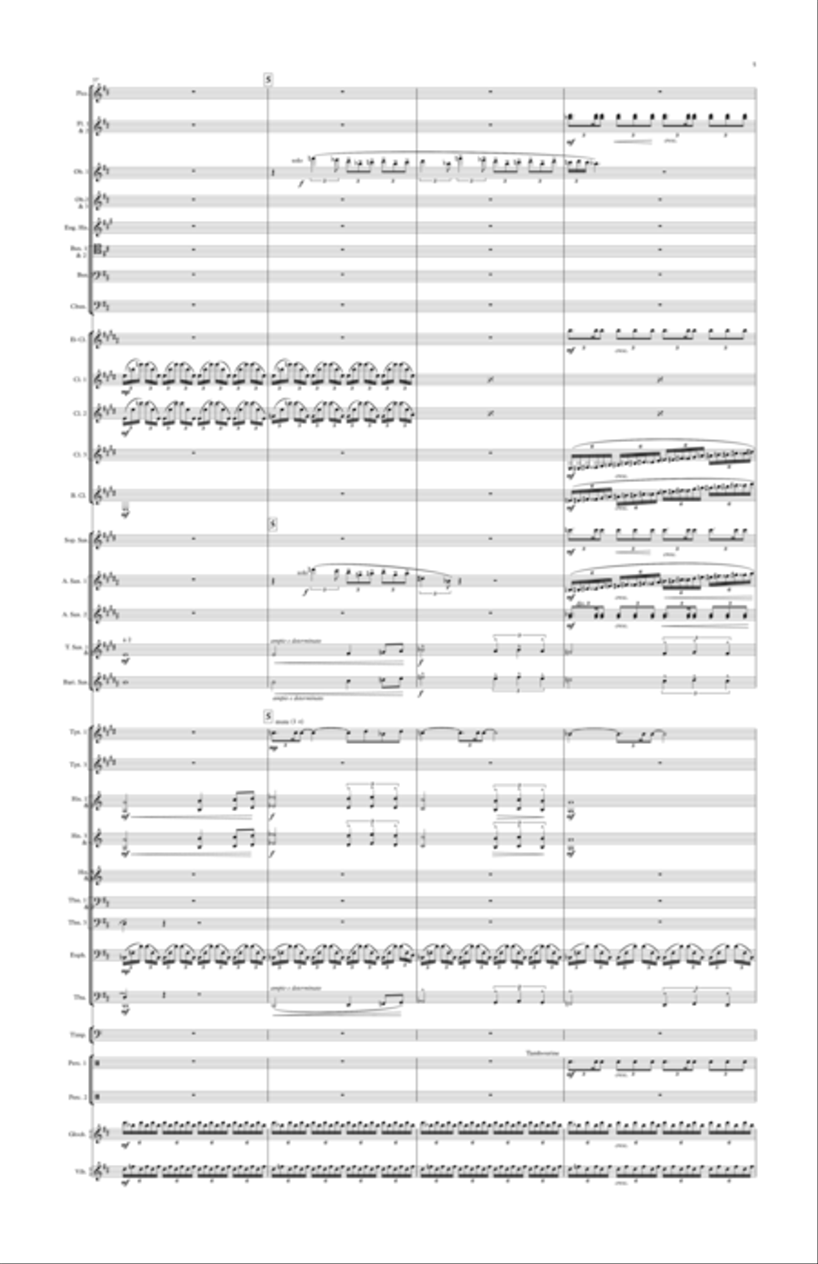 Delius Paris - Song of a Great City Small Ensemble scores gallery preview page 5