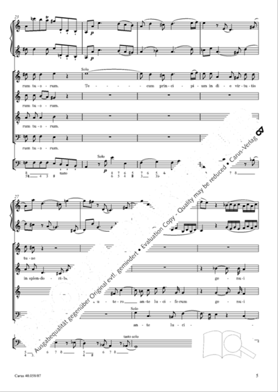 Vesperae solennes de Dominica 4-Part scores gallery preview page 10