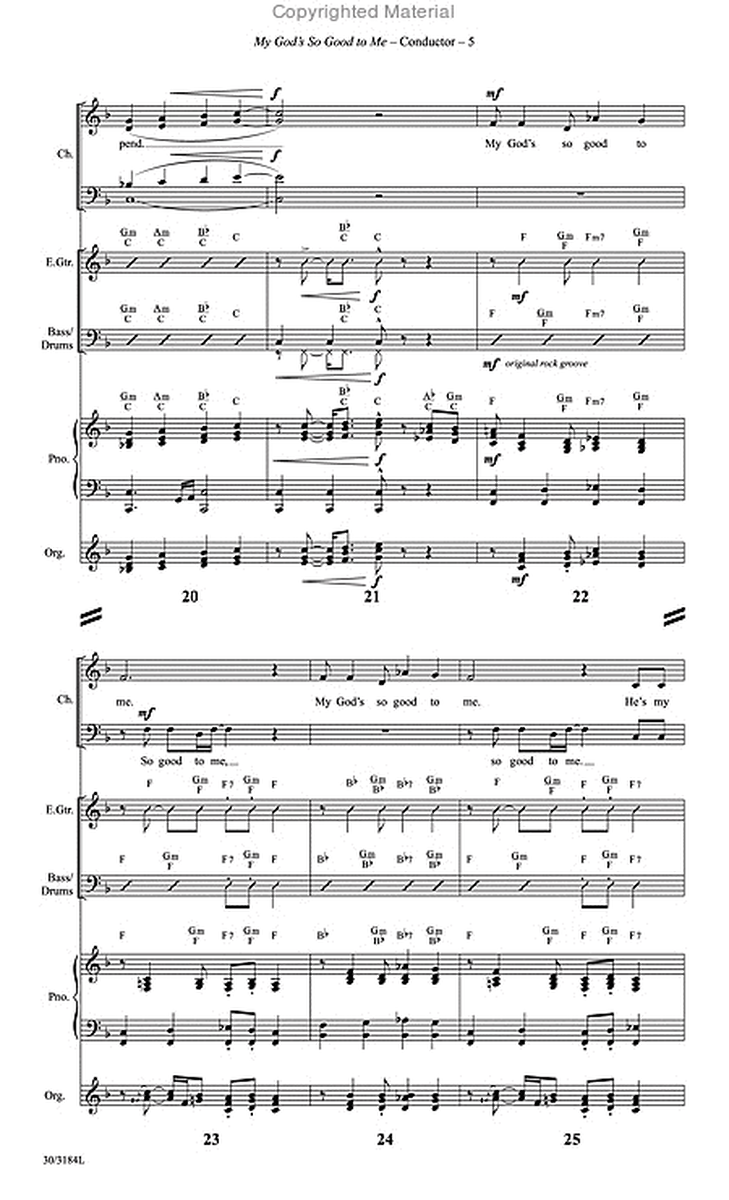 My God's So Good to Me - Rhythm Score and Parts image number null