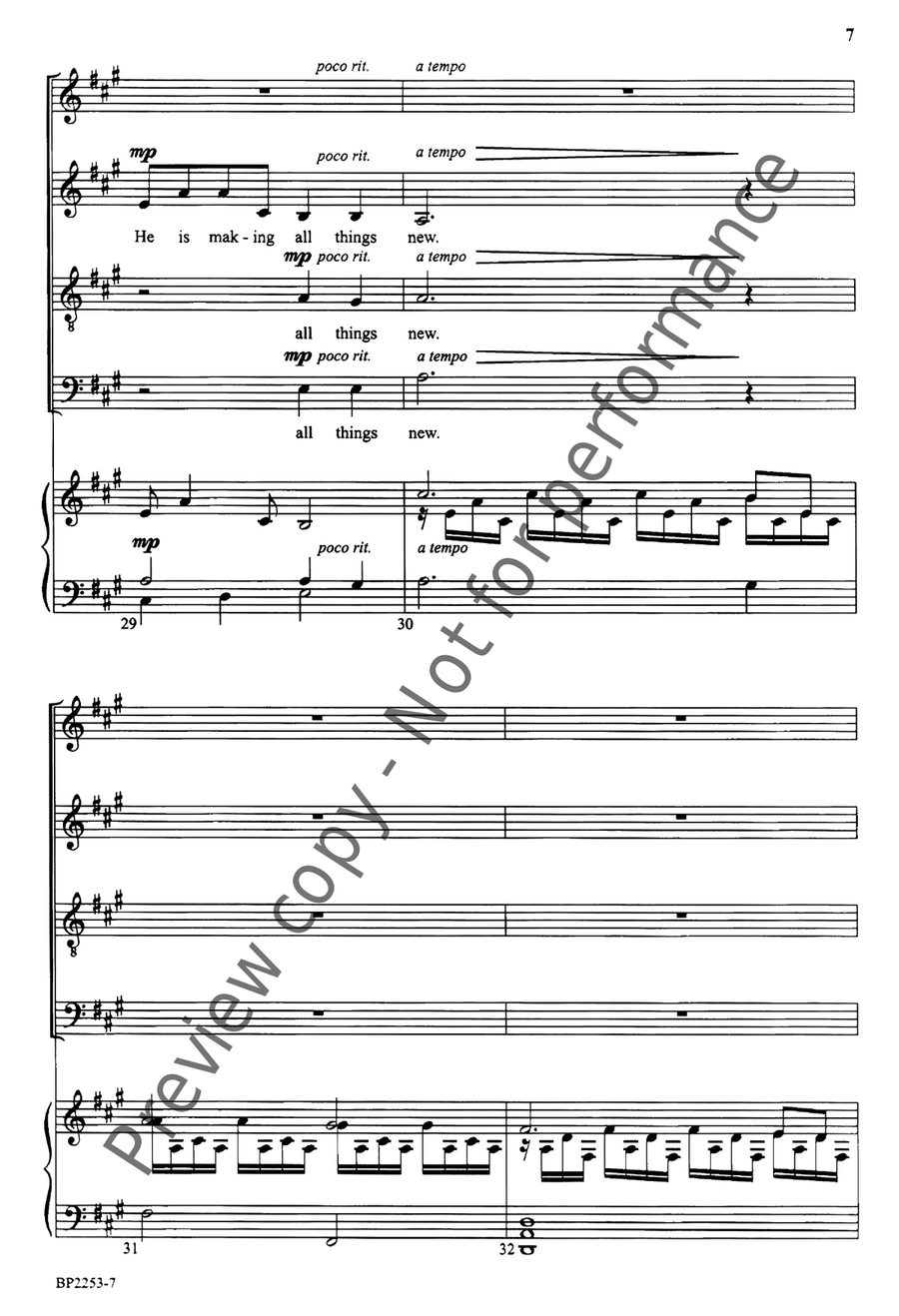 All Things New (Hagenberg) 4-Part scores gallery preview page 8