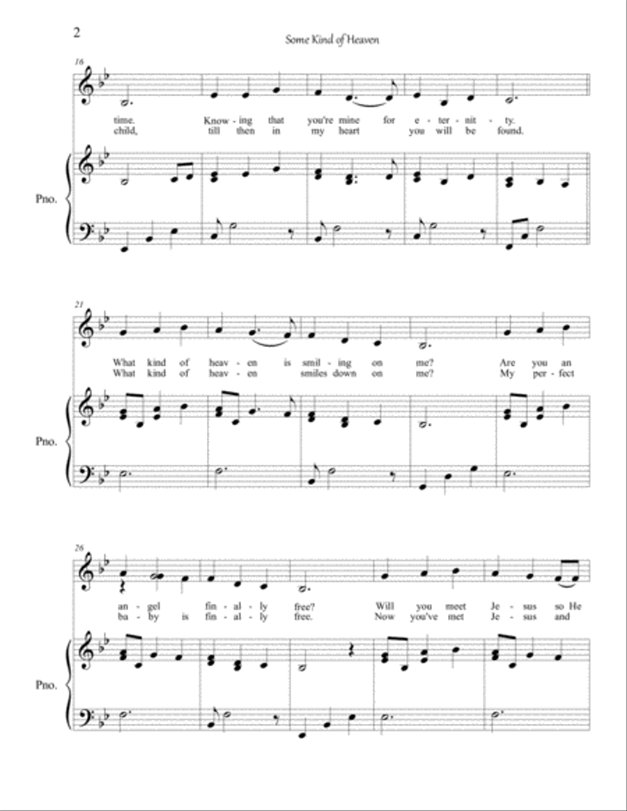 Some Kind of Heaven Voice scores gallery preview page 2