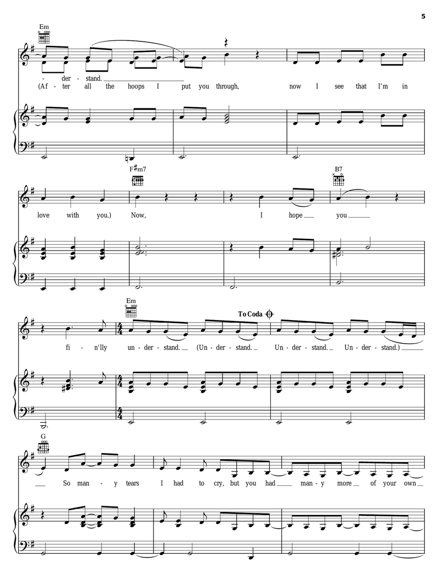 Understand Piano, Vocal, Guitar scores gallery preview page 5