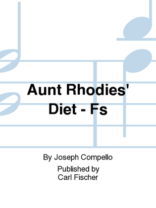 Book cover for Aunt Rhodie's Diet