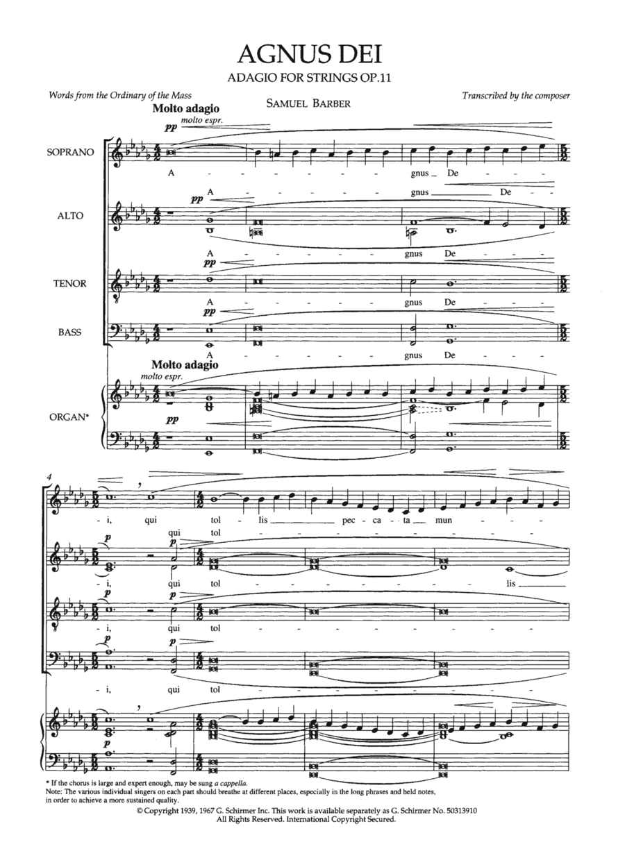 Agnus Dei Divisi scores gallery preview page 1