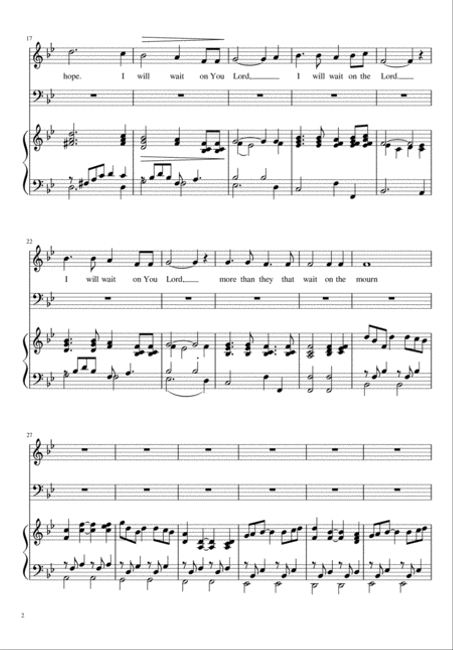 I wait for you Lord I wait for you Lord Unison Choir scores gallery preview page 2
