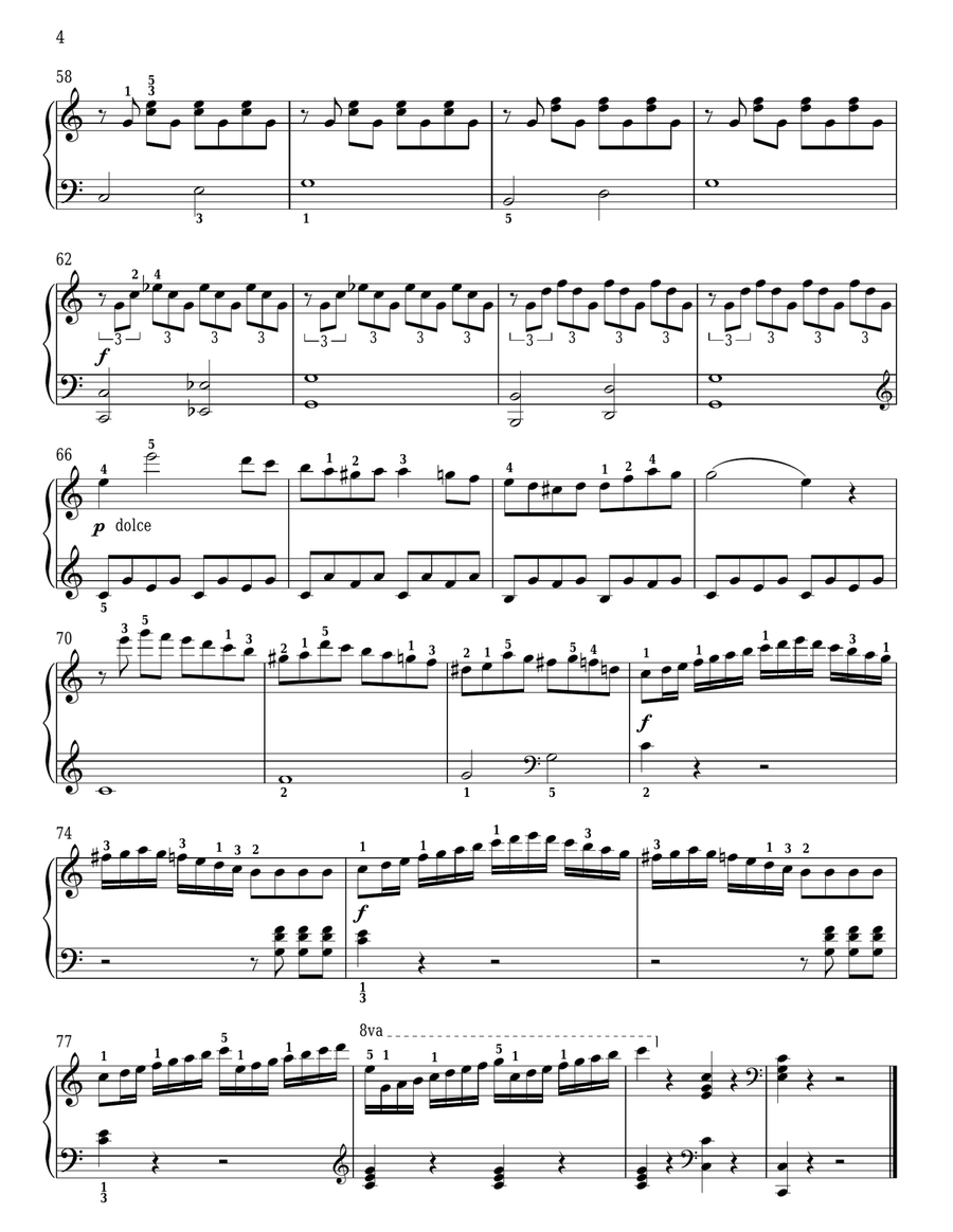 Sonatina In C Major, Op. 20, No. 1 Piano Solo scores gallery preview page 4