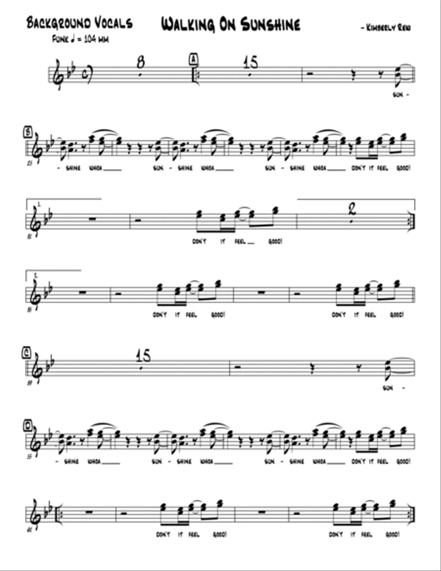 Walking On Sunshine Walking On Sunshine Jazz Ensemble scores gallery preview page 5