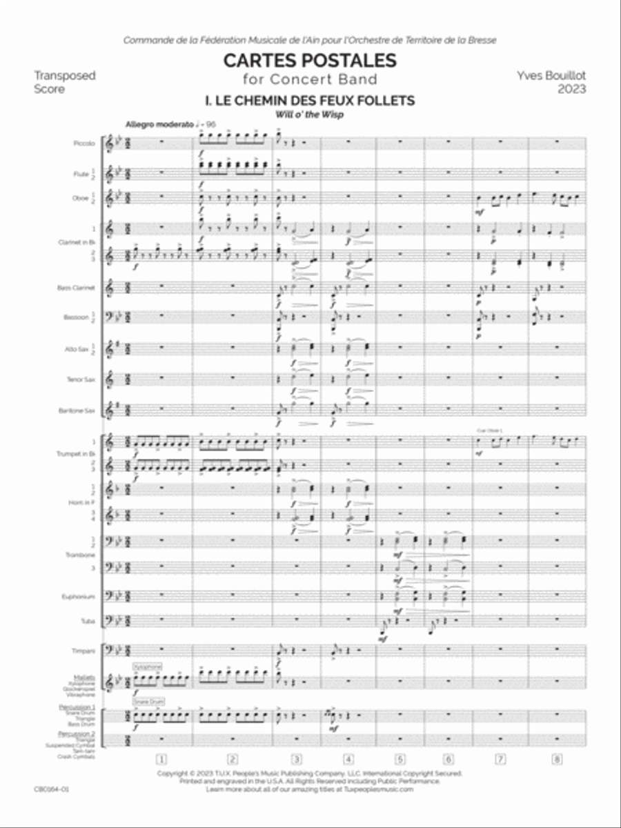 Cartes Postales Concert Band scores gallery preview page 4
