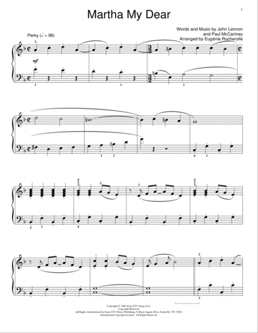 Martha My Dear Piano Method scores gallery preview page 1
