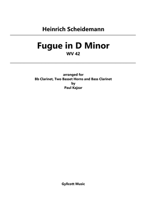 Fugue in D Minor, WV 42 (Clarinet, Two Basset Horns and Bass Clarinet)