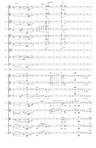MYTHUS for Choir and Orchestra - Stanza 1 image number null