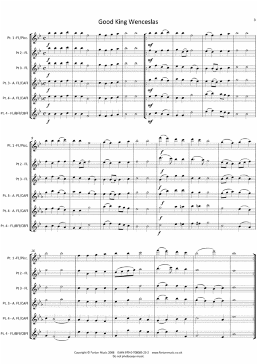 Christmas Collection Flute Quartet scores gallery preview page 3