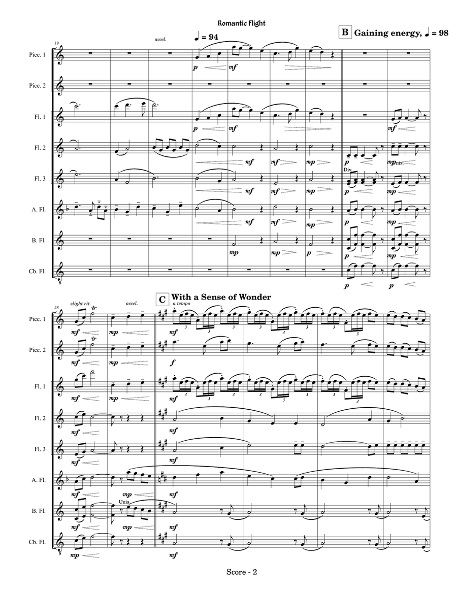 Romantic Flight Woodwind Ensemble scores gallery preview page 3