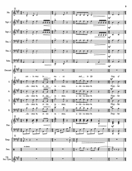 Gloria Fanfare - SATB (Full Score and Instrumental Parts) image number null