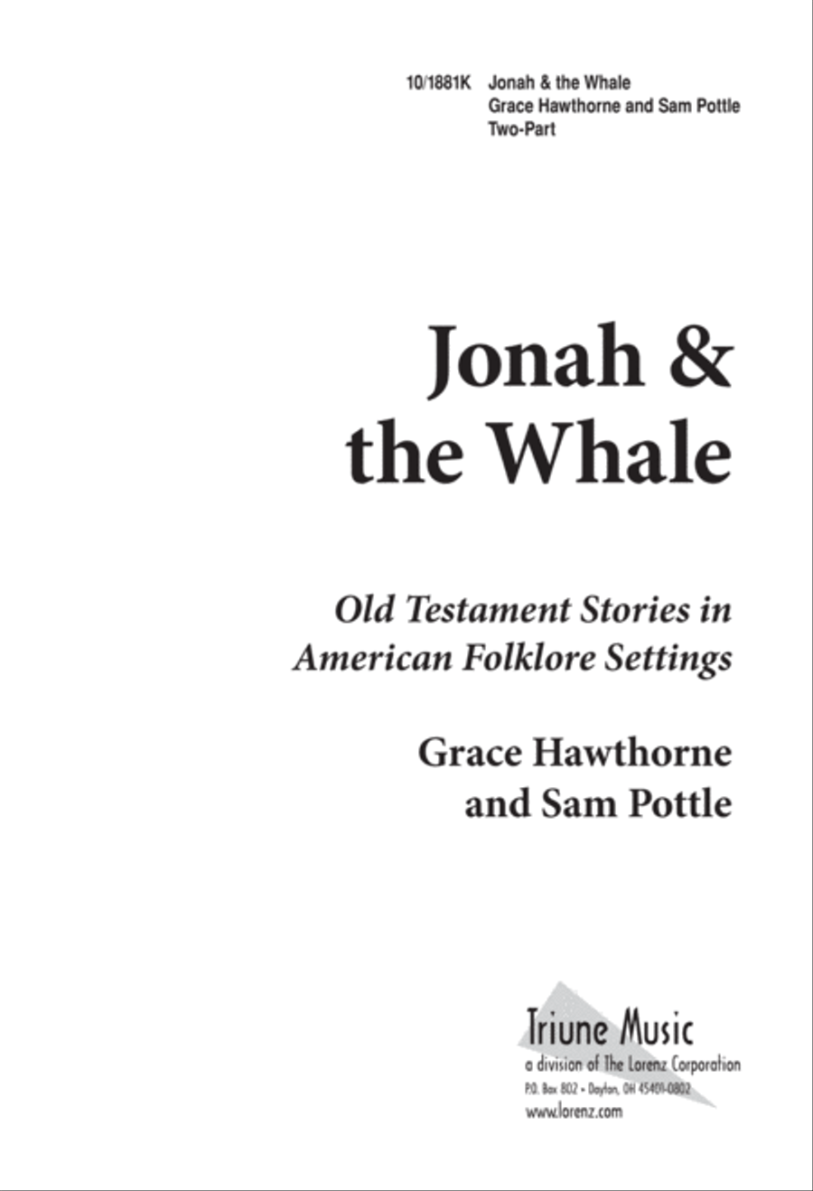 Five-Minute Musicals: Jonah and the Whale Unison Choir scores gallery preview page 1
