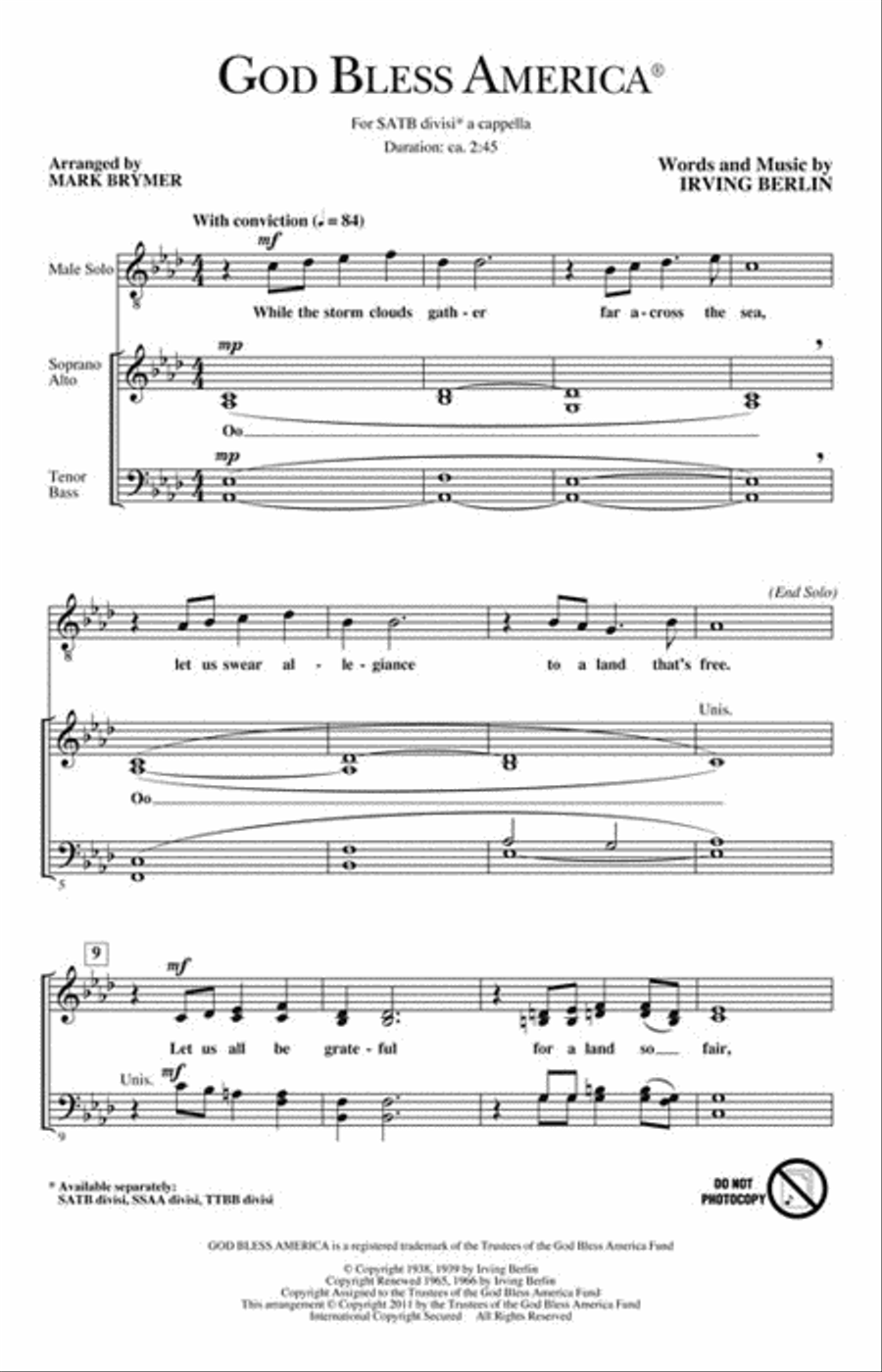 God Bless America® Divisi scores gallery preview page 2
