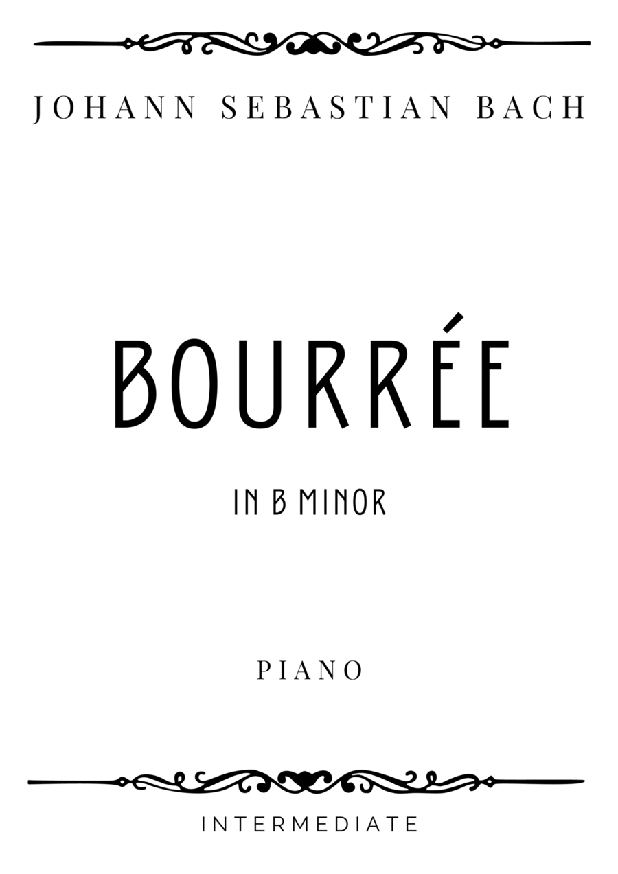 J.S. Bach - Bourrée from Violin Partita No.1 in B minor - Intermediate J.S. Bach - Bourrée from Violin Partita No.1 in B minor - Intermediate Chamber Music scores gallery preview page 1