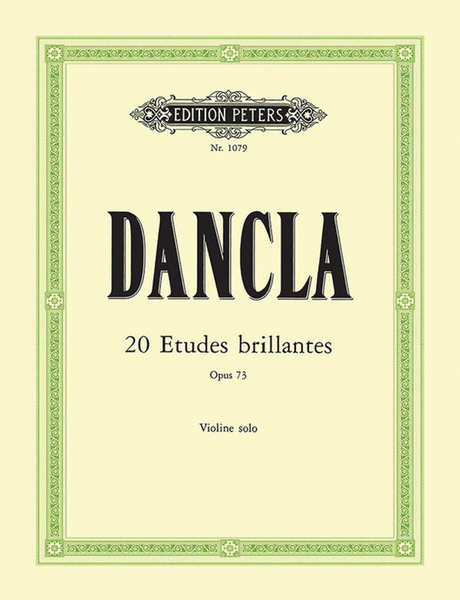 20 Études brillantes Op. 73 for Violin Violin Solo scores gallery preview page 1
