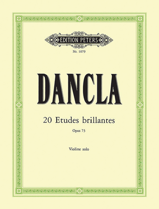Book cover for 20 Études brillantes Op. 73 for Violin