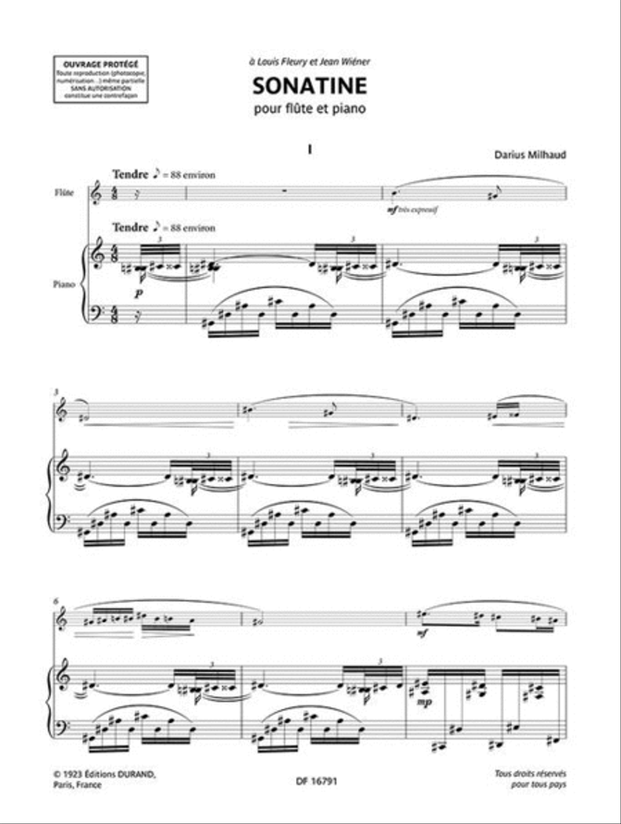 Sonatine Flute Solo scores gallery preview page 4