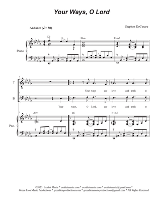 Your Ways, O Lord (Duet for Tenor and Bass solo)