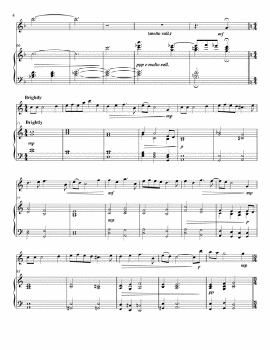 Tannenbaum - Greensleeves - Sing We Now of Christmas - a medley for Violin and Piano Violin Solo scores gallery preview page 4