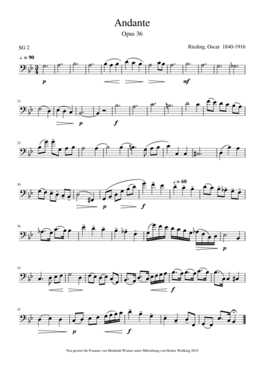 Rieding Oscar, Concert in B minor Opus 35  Rieding Oscar, Andante Opus 36 - 2 Pieces for Trombone Posaune