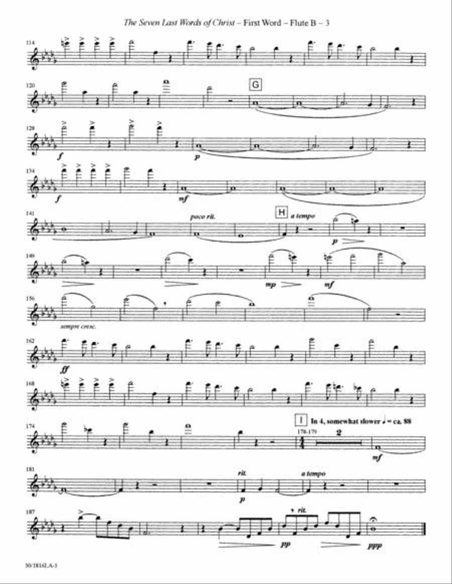 The Seven Last Words of Christ - Flute B Choir scores gallery preview page 4