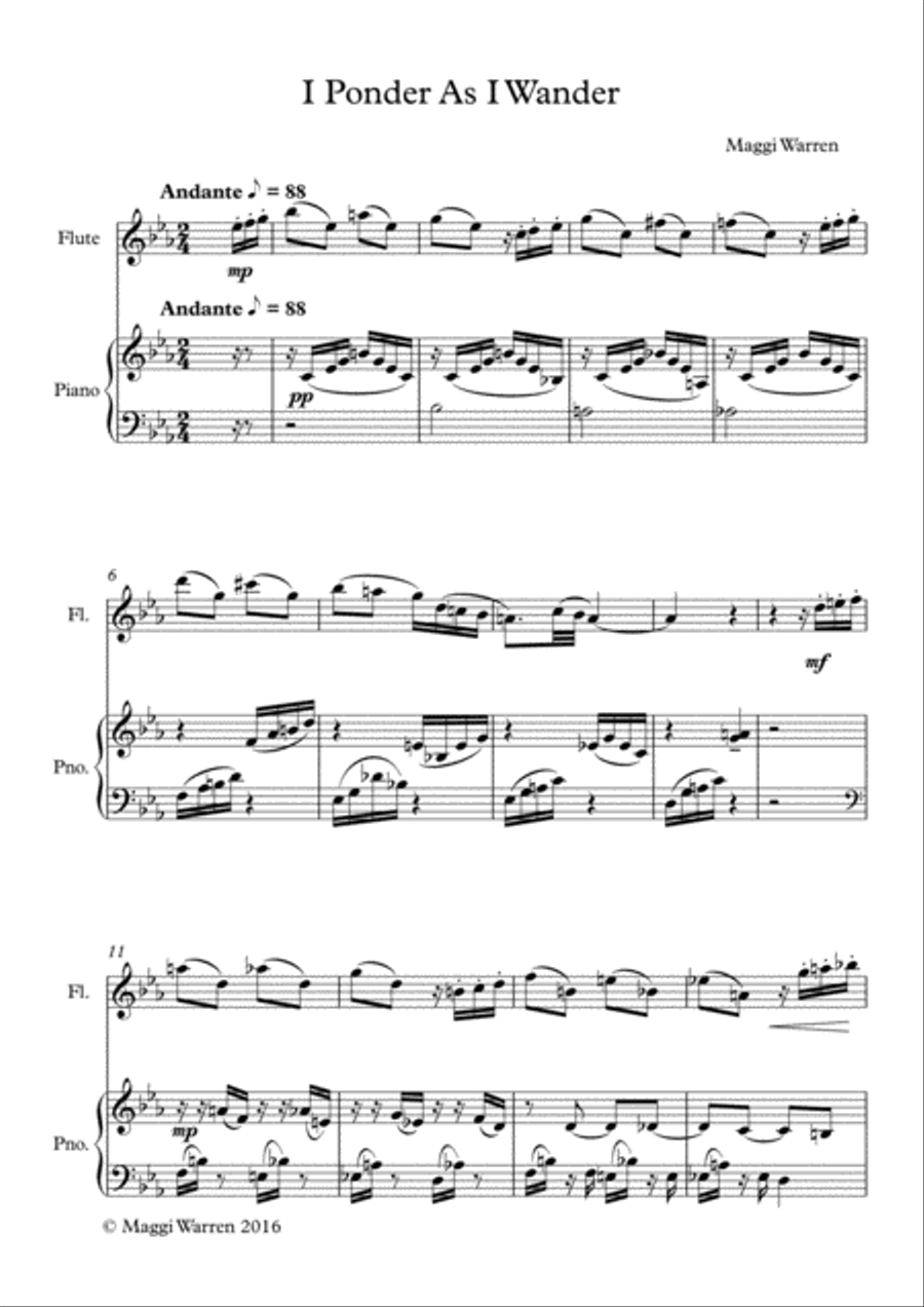 I Ponder As I Wander I Ponder As I Wander Flute Solo scores gallery preview page 2