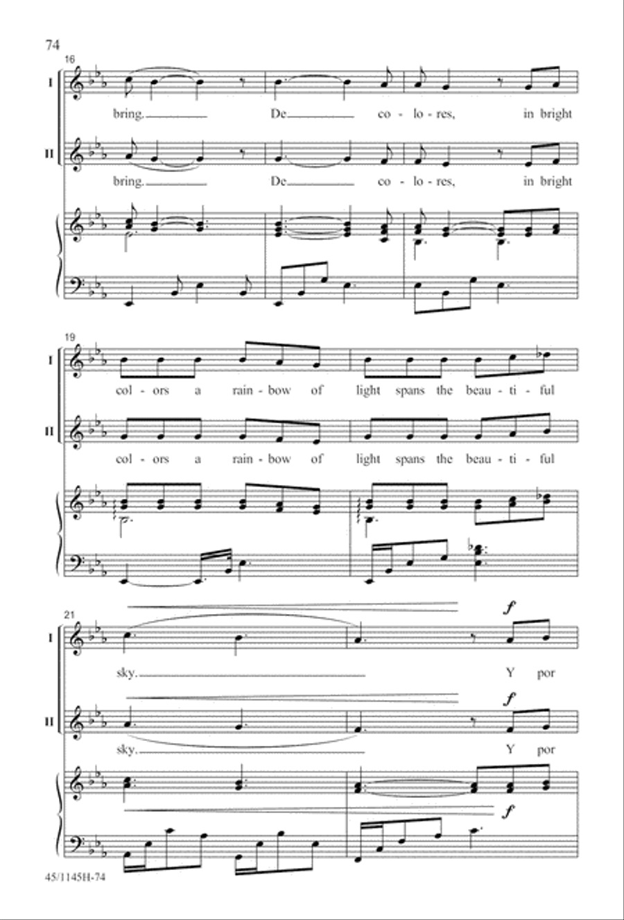 We Sing the World Around 2-Part scores gallery preview page 75