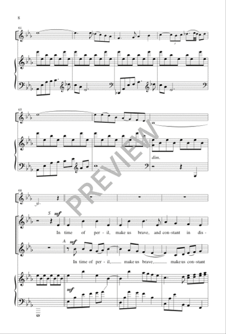 O God, Behold Your Family Here 4-Part scores gallery preview page 9