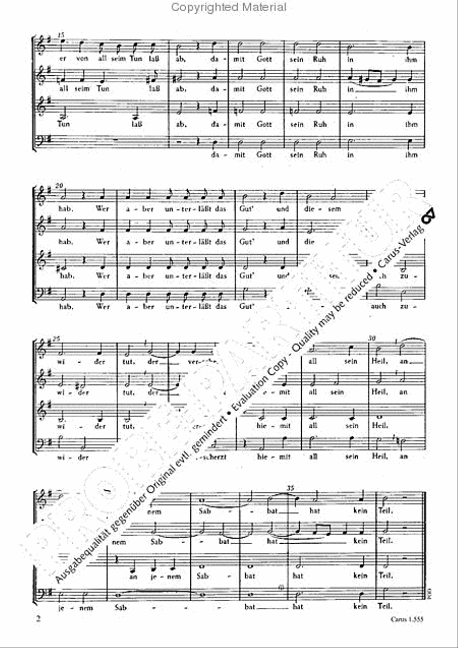 Der Sabbat von Gott ist drum g'macht Choir scores gallery preview page 4
