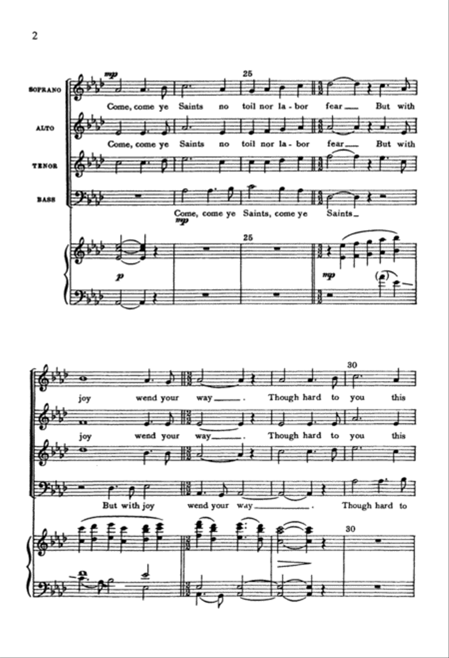 Come, Come Ye Saints 4-Part scores gallery preview page 19