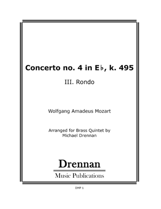 Book cover for Concerto no. 4 K. 495 - III. Rondo