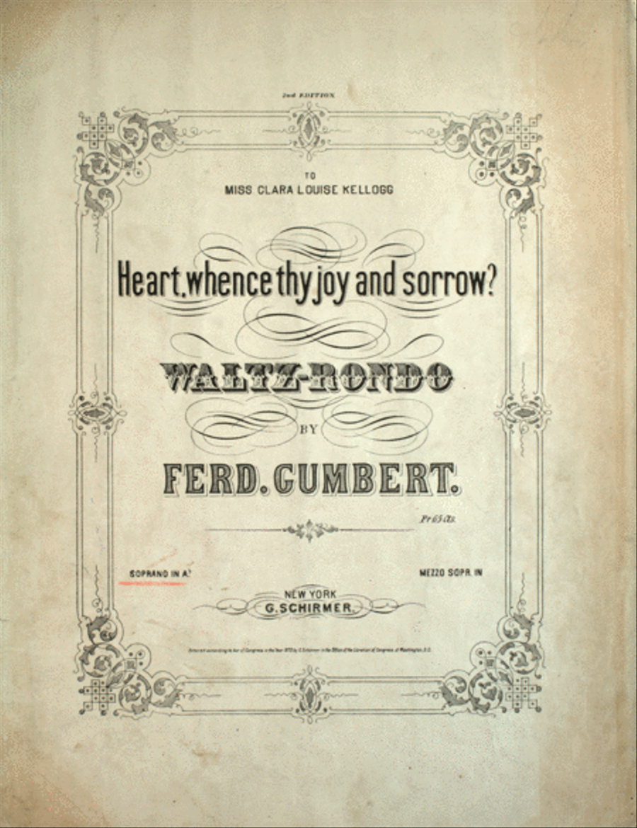 Heart, Whence Thy Joy and Sorrow? Walt-Rondo Voice scores gallery preview page 1