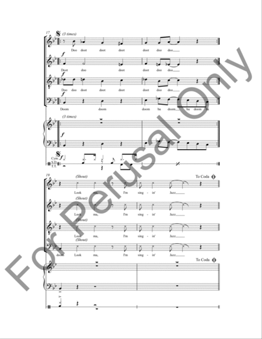Look Ma, I'm Singin' Jazz 4-Part scores gallery preview page 5