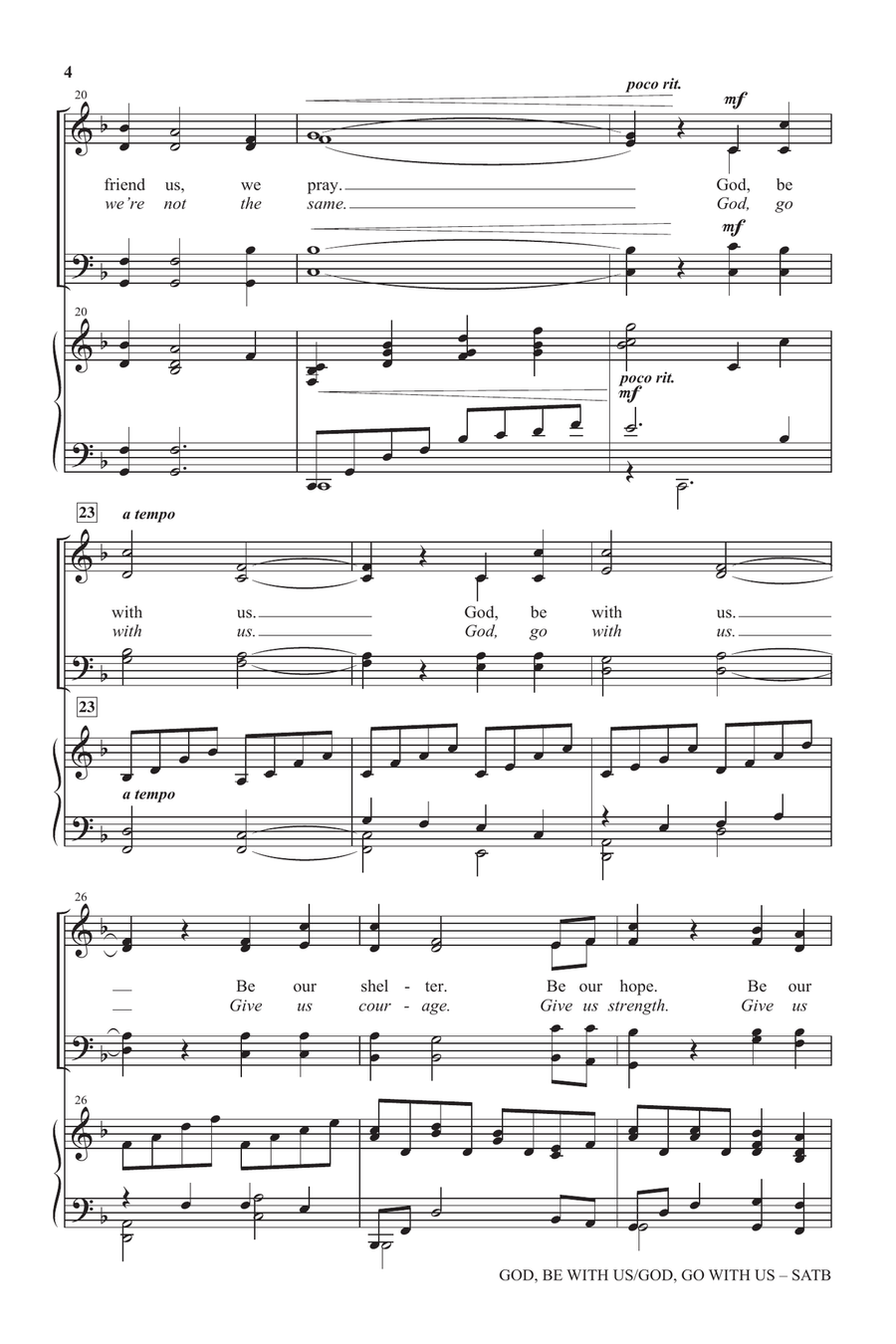 God, Be With Us/God, Go With Us 4-Part scores gallery preview page 3